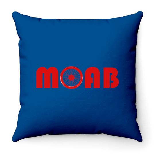 Discover Moab (Bike Wheel) - Mountain Bike - Throw Pillows