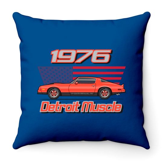 Discover Orange Formula - 1976 Firebird Formula - Throw Pillows