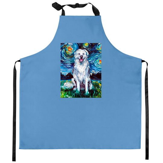 Discover Great Pyrenees Night - Great Pyrenees - Kitchen Aprons