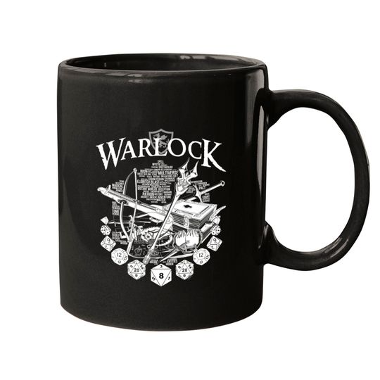 Discover RPG Class Series: Warlock - White Version - Warlock - Mugs