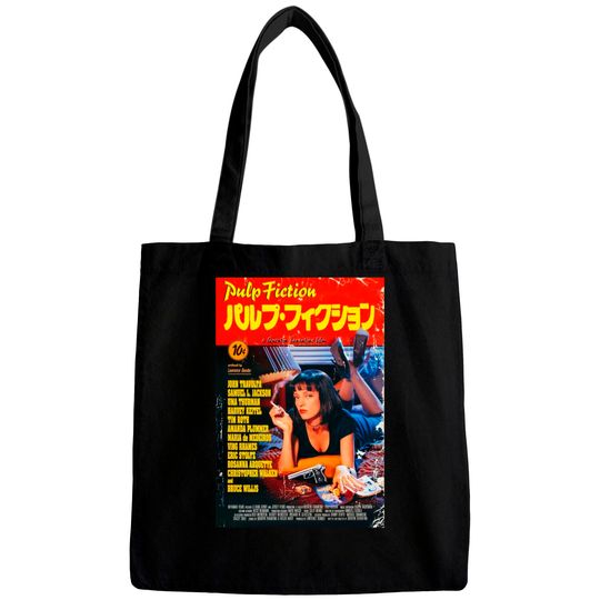 Discover Pulp Fiction Japanese Logo Poster Bags