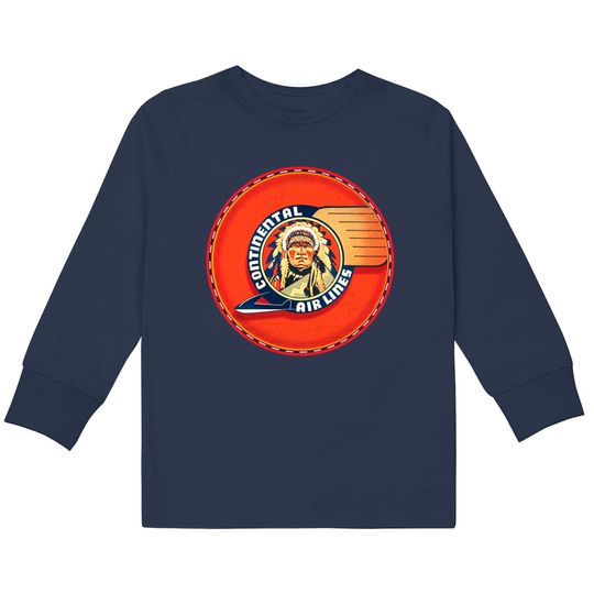Discover Continental Airlines - Continental Airlines -  Kids Long Sleeve T-Shirts