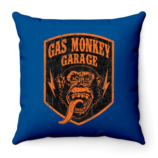 Discover Gas Monkey Garage Shield Throw Pillow Throw Pillows