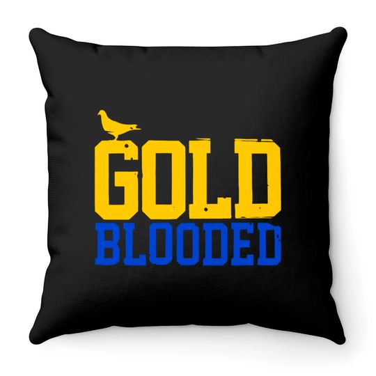 Discover Warriors Gold Blooded 2022 Throw Pillow, Gold Blooded unisex Throw Pillows