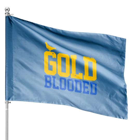 Discover Warriors Gold Blooded 2022 House Flag, Gold Blooded unisex House Flags