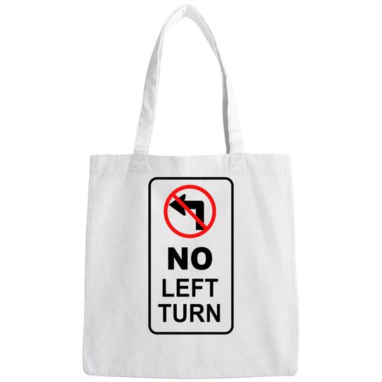 Discover sign_no left turn Bags