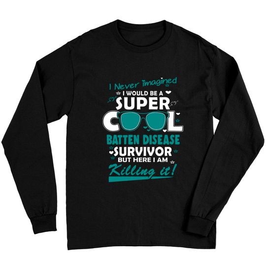 Discover Batten Disease Awareness Super Cool Survivor - In This Family No One Fights Alone - Batten Disease Awareness - Long Sleeves