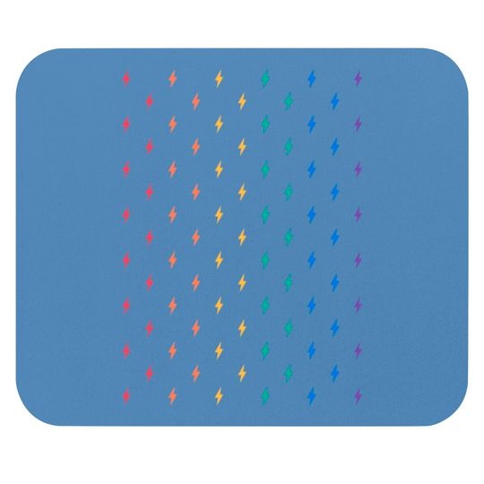 Discover Rainbow Lightning Bolts - Rainbow - Mouse Pads