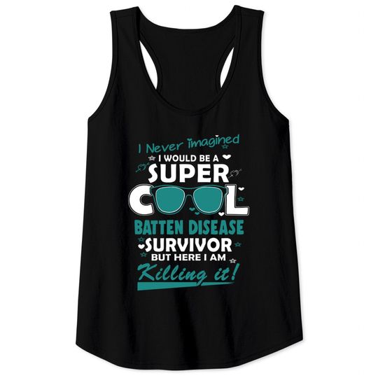 Discover Batten Disease Awareness Super Cool Survivor - In This Family No One Fights Alone - Batten Disease Awareness - Tank Tops
