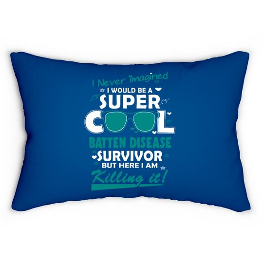 Discover Batten Disease Awareness Super Cool Survivor - In This Family No One Fights Alone - Batten Disease Awareness - Lumbar Pillows
