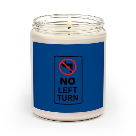 Discover sign_no left turn Scented Candles