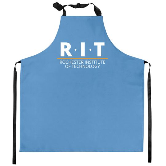 Discover R.I.T | Rochester Institute of Technology (Dot, White, Orange Bar) - Rit - Kitchen Aprons