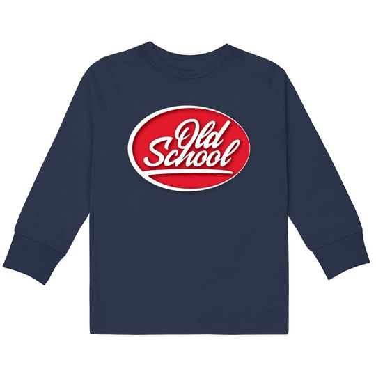 Discover Old School logo - Old School -  Kids Long Sleeve T-Shirts