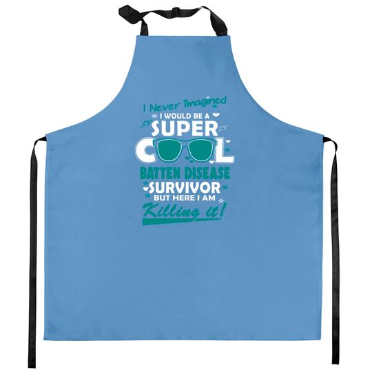 Discover Batten Disease Awareness Super Cool Survivor - In This Family No One Fights Alone - Batten Disease Awareness - Kitchen Aprons
