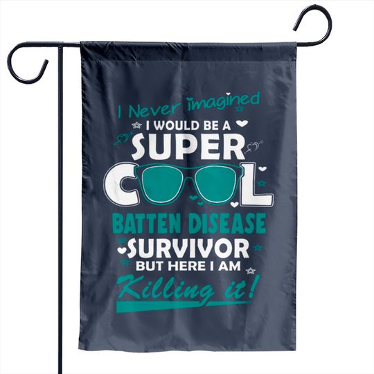 Discover Batten Disease Awareness Super Cool Survivor - In This Family No One Fights Alone - Batten Disease Awareness - Garden Flags