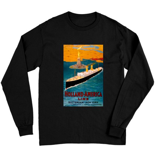 Discover Vintage Travel Poster USA Holland America Line - Holland - Long Sleeves