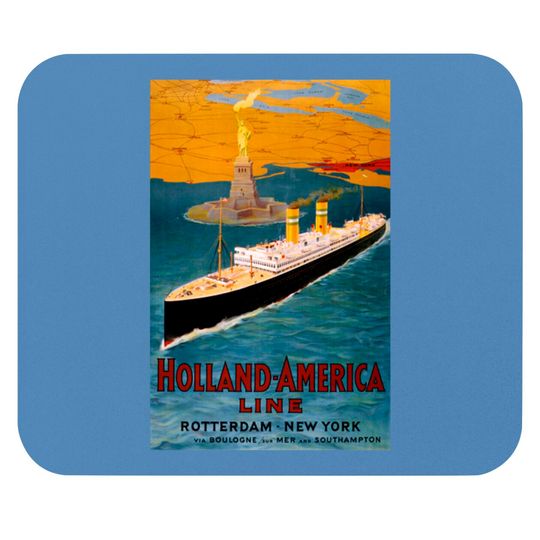 Discover Vintage Travel Poster USA Holland America Line - Holland - Mouse Pads