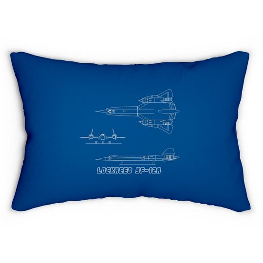 Discover Lockheed YF-12A (Stealth Fighter) (white) - Stealth Fighter - Lumbar Pillows