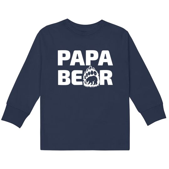 Discover papa bear - Papa Bear Father Day Gift Idea -  Kids Long Sleeve T-Shirts