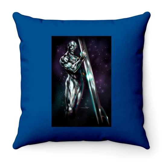 Discover Silver Surf - Silver Surfer Marvel - Throw Pillows