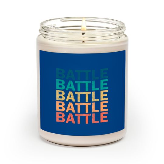 Discover Battle Name Scented Candle - Battle Vintage Retro Name Gift Item Scented Candle - Battle - Scented Candles