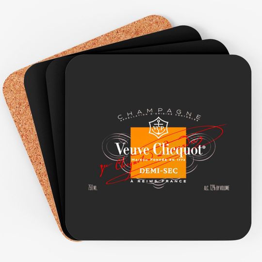 Discover Champagne Veuve Rose Coasters, Champagne Tennis Club Coaster, Orange Champagne Ros Label, Vintage Style Tennis Coaster,