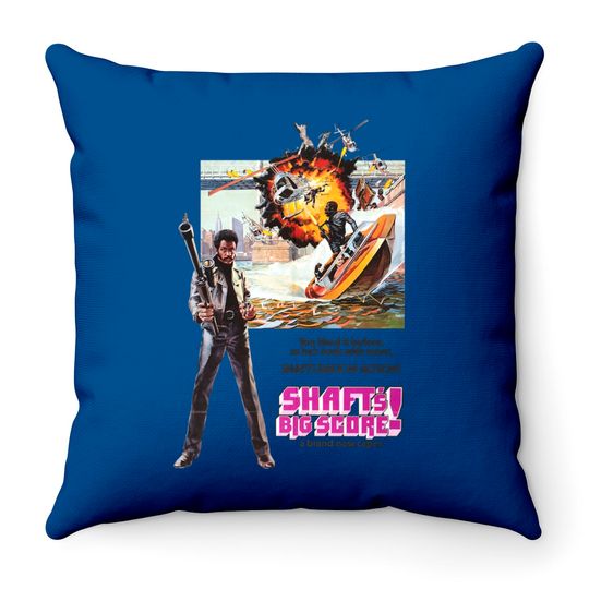 Discover Throw Pillows Shaft's Big Score! Private detective John Shaft movie poster 1972
