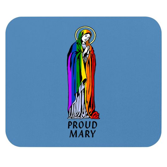 Discover Mother Mary Mouse Pad, Mother Mary Gift, Christian Mouse Pad, Christian Gift, Proud Mary Rainbow Flag Lgbt Gay Pride Support Lgbtq Parade Mouse Pads