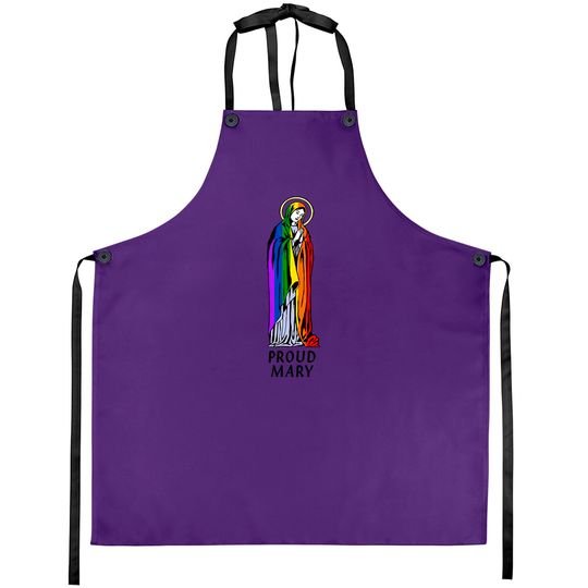 Discover Mother Mary Apron, Mother Mary Gift, Christian Apron, Christian Gift, Proud Mary Rainbow Flag Lgbt Gay Pride Support Lgbtq Parade Aprons