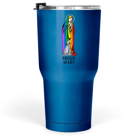 Discover Mother Mary Tumblers 30 oz, Mother Mary Gift, Christian Tumblers 30 oz, Christian Gift, Proud Mary Rainbow Flag Lgbt Gay Pride Support Lgbtq Parade Tumblers 30 oz