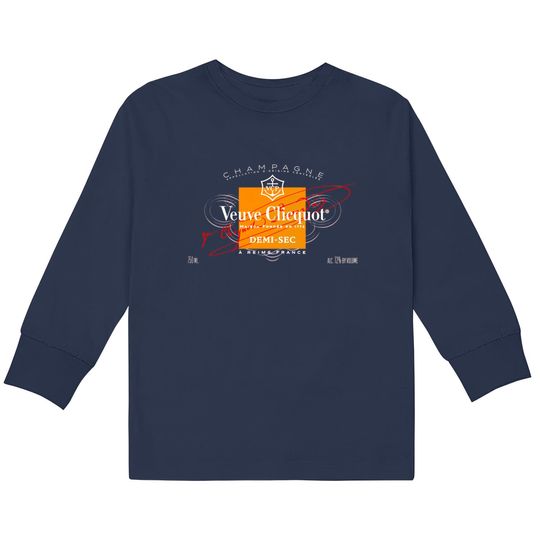 Discover Champagne Veuve Rose  Kids Long Sleeve T-Shirts, Champagne Tennis Club Shirt, Orange Champagne Ros Label, Vintage Style Tennis Tee,