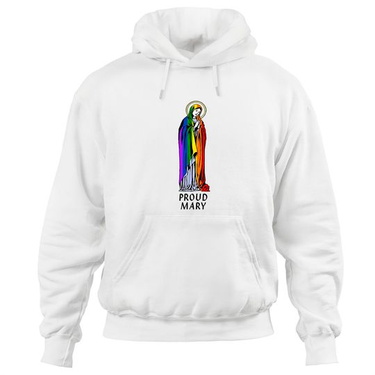 Discover Mother Mary Shirt, Mother Mary Gift, Christian Shirt, Christian Gift, Proud Mary Rainbow Flag Lgbt Gay Pride Support Lgbtq Parade Hoodies