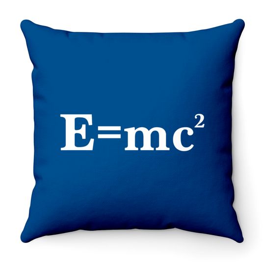 Discover Albert einstein - E=MC2 Throw Pillows