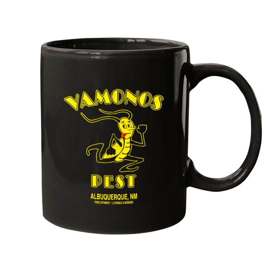 Discover Vamonos Pest Control Logo Mugs