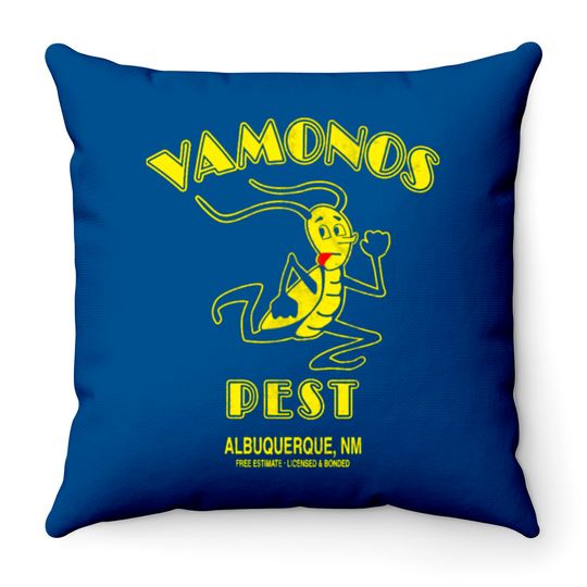 Discover Vamonos Pest Control Logo Throw Pillows