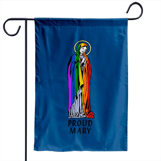 Discover Mother Mary Garden Flag, Mother Mary Gift, Christian Garden Flag, Christian Gift, Proud Mary Rainbow Flag Lgbt Gay Pride Support Lgbtq Parade Garden Flags