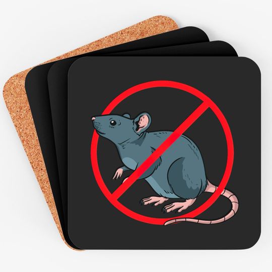 Discover Pest Control Exterminator No Rat Sign Coasters