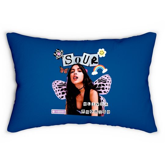Discover Olivia Sour Album Lumbar Pillow, Olivia Rodrigo Sour Tour 2022, Music Lumbar Pillows