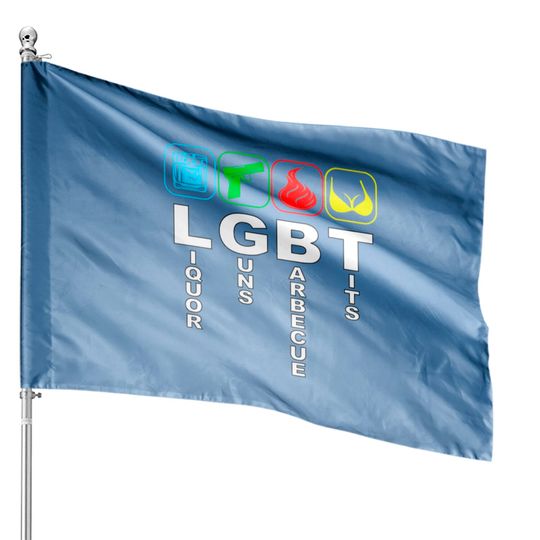 Discover LGBT Parodie Liquor Guns Barbecue Tits House Flags