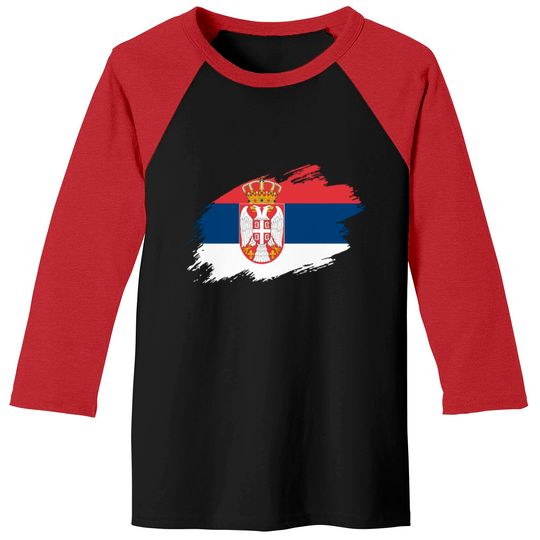 Discover Serbia Serbian flag Baseball Tees