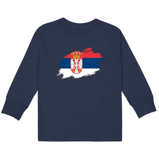 Discover Serbia Serbian flag  Kids Long Sleeve T-Shirts
