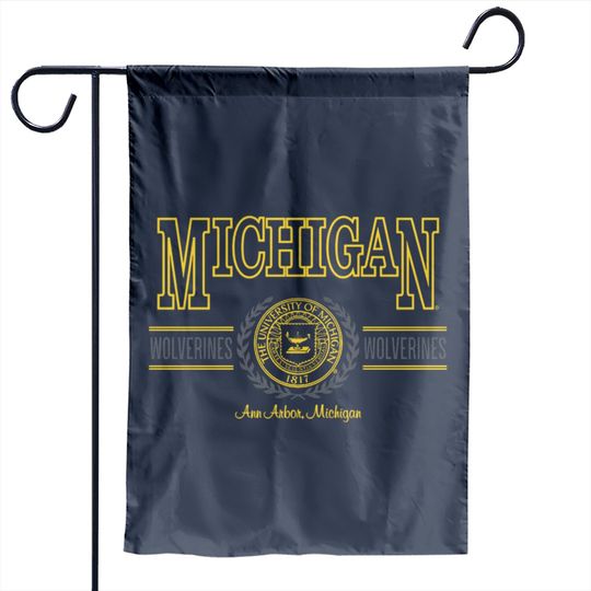 Discover Vintage 90s The University of Michigan Crewneck Garden Flags