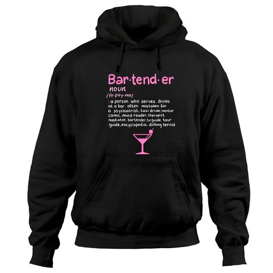 Discover Bartender Noun Definition T Shirt Funny Cocktail B Hoodies