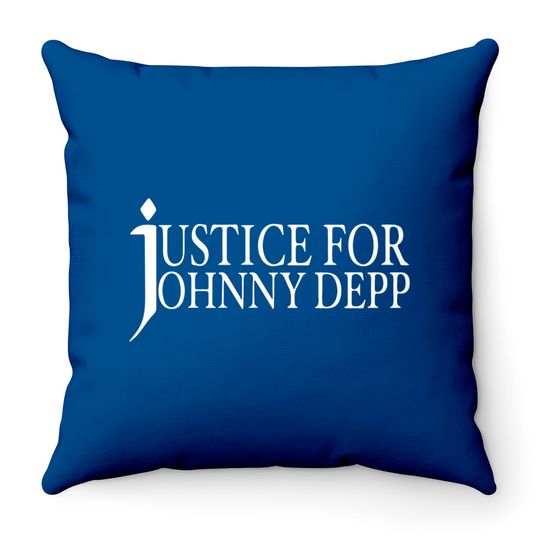 Discover Justice For Johnny Depp Throw Pillows, Johnny Depp Throw Pillow, Johnny Depp Throw Pillow