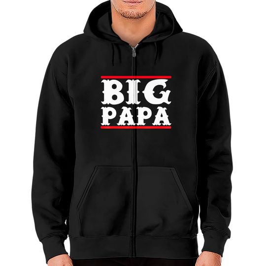 Discover Funny Big Papa Big Daddy Fathers Day Shirt Zip Hoodies