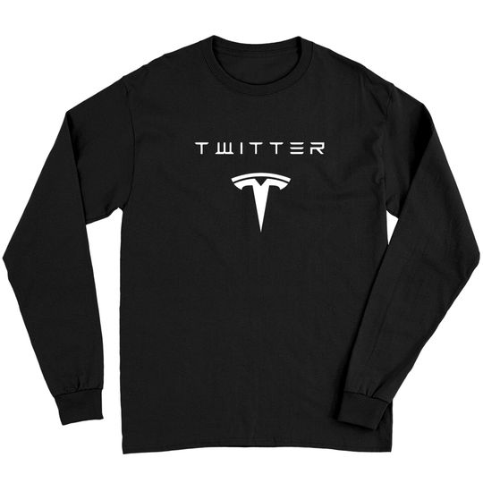 Discover New Elon Musk Twitter Tesla Logo Long Sleeves