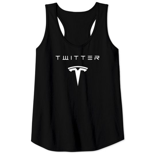 Discover New Elon Musk Twitter Tesla Logo Tank Tops