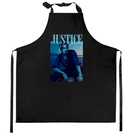Discover Justice For Johnny Kitchen Apron, Johnny Depp Kitchen Aprons, Johnny Kitchen Apron, Social Justice Kitchen Apron