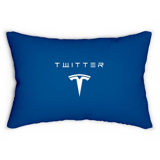 Discover New Elon Musk Twitter Tesla Logo Lumbar Pillows
