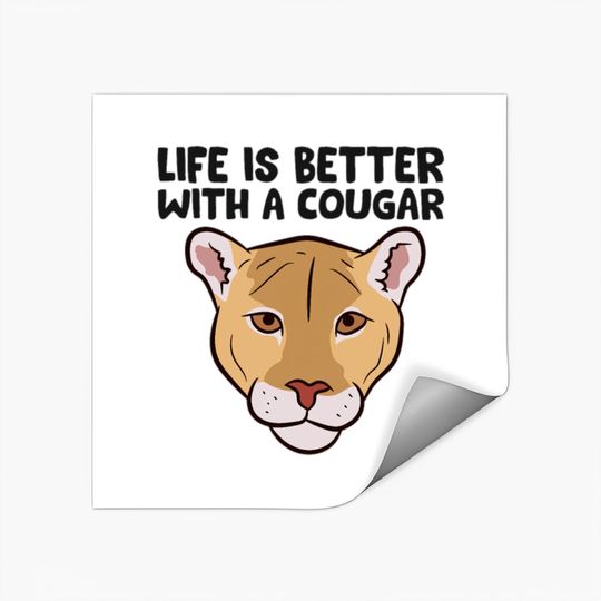 Discover Funny Cougars Lover Life Is Better With Cougar Stickers